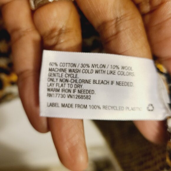 Rachel Comey | Women's Animal Print Wool Blend Crewneck Sweater (Size XL) - Picture 5 of 12